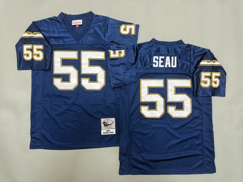 Men 2025 Los Angeles Chargers #55 Seau blue Throwback Limited NFL Jersey style 001->los angeles chargers->NFL Jersey